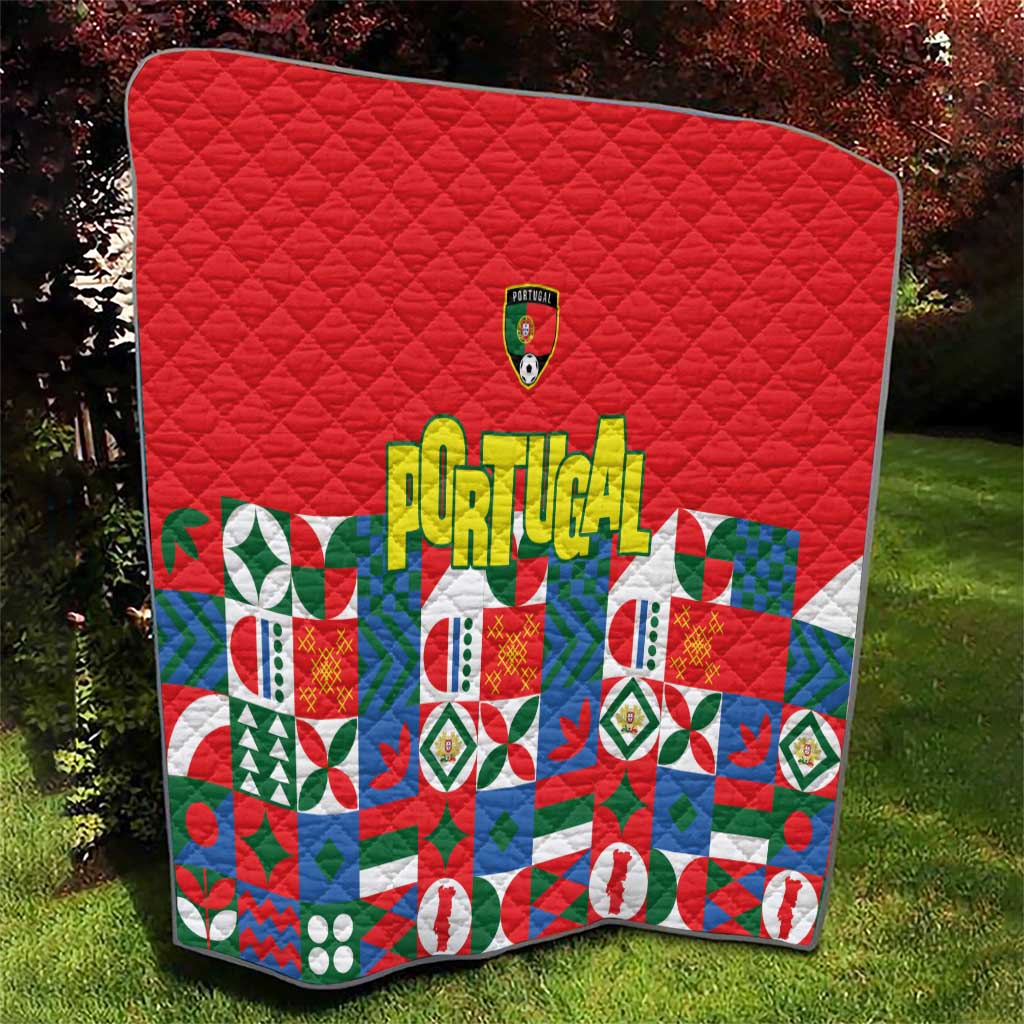 Portugal Football Quilt Patchwork National Flag Design - Wonder Print Shop