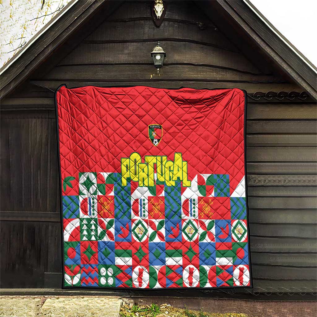 Portugal Football Quilt Patchwork National Flag Design - Wonder Print Shop