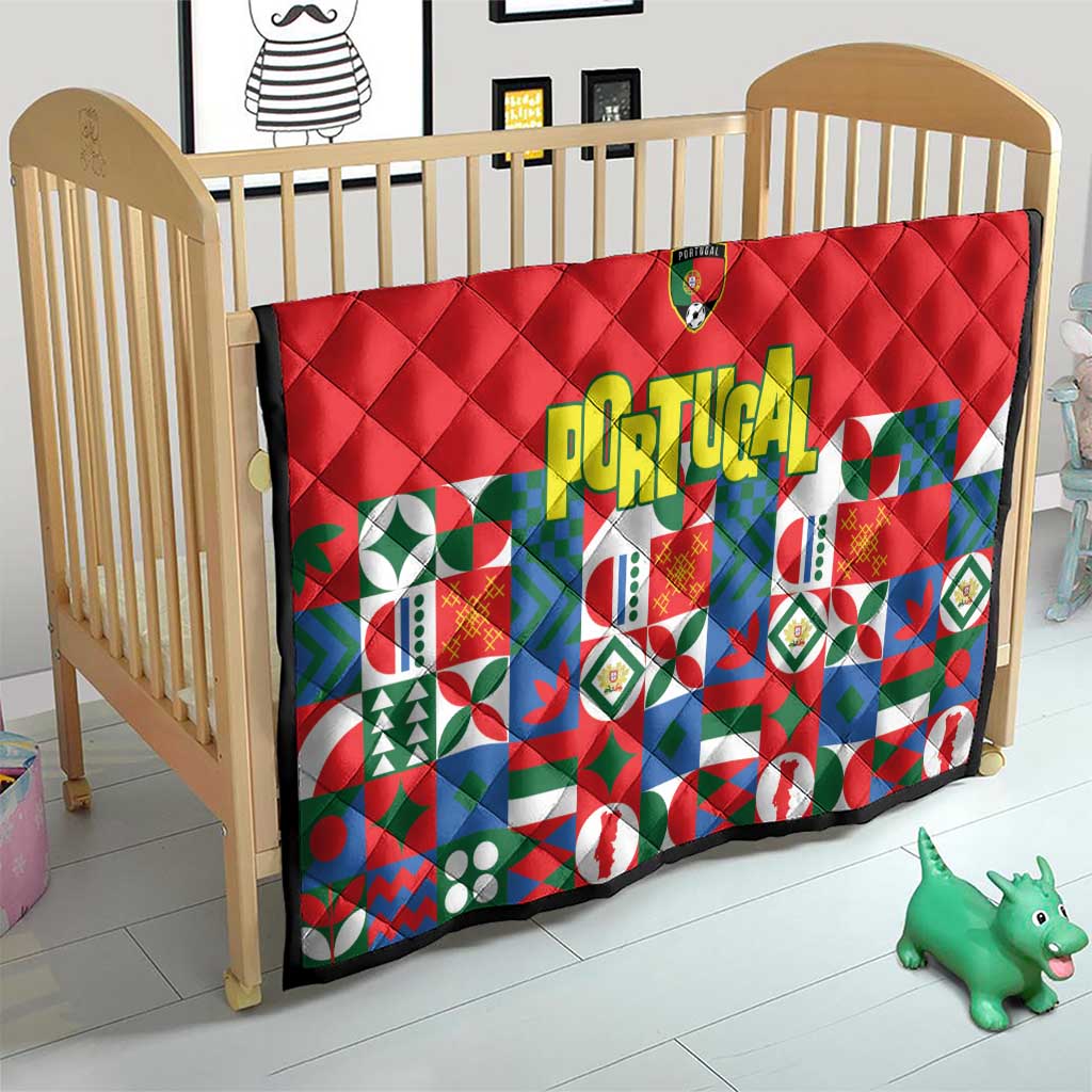 Portugal Football Quilt Patchwork National Flag Design - Wonder Print Shop