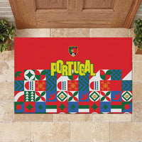 Portugal Football Rubber Doormat Patchwork National Flag Design - Wonder Print Shop