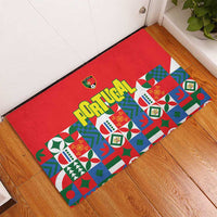 Portugal Football Rubber Doormat Patchwork National Flag Design - Wonder Print Shop