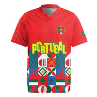 Portugal Football Rugby Jersey Patchwork National Flag Design - Wonder Print Shop