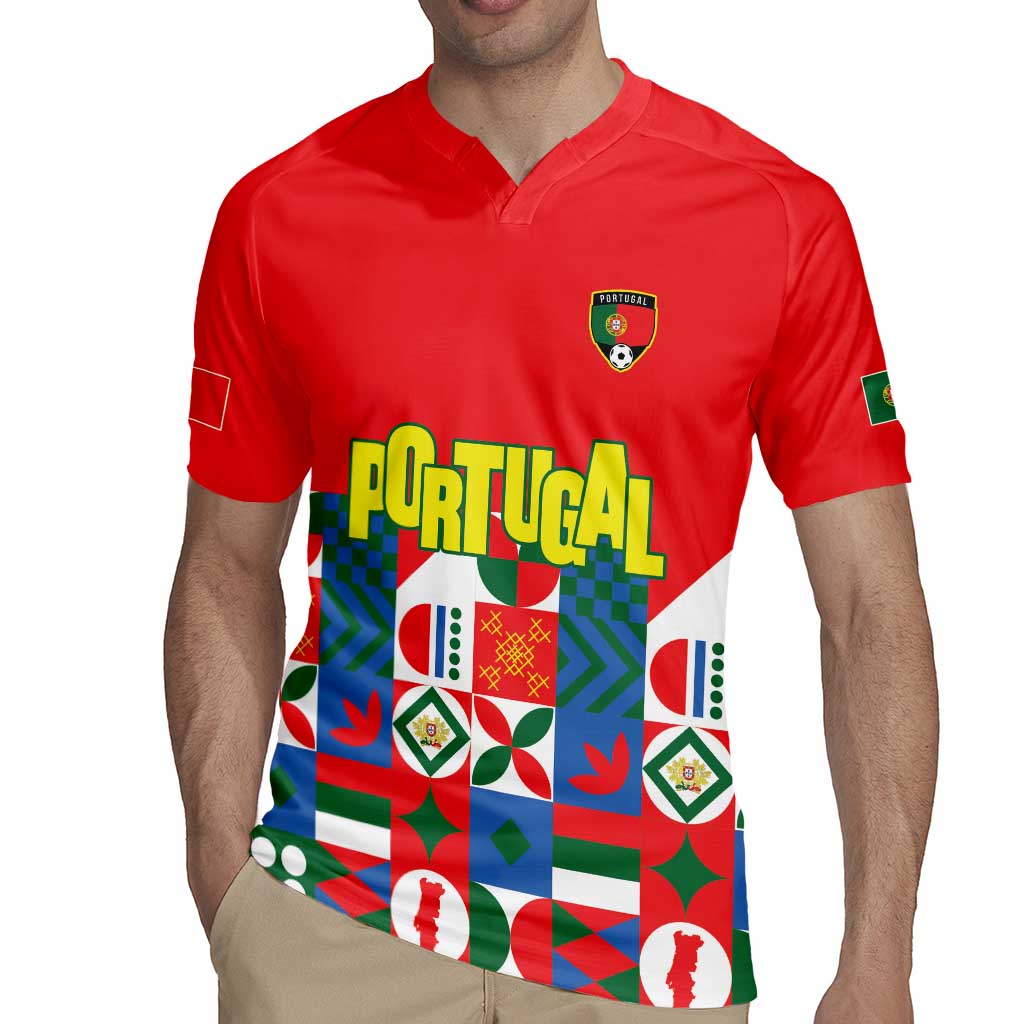 Portugal Football Rugby Jersey Patchwork National Flag Design - Wonder Print Shop