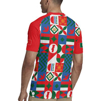 Portugal Football Rugby Jersey Patchwork National Flag Design - Wonder Print Shop