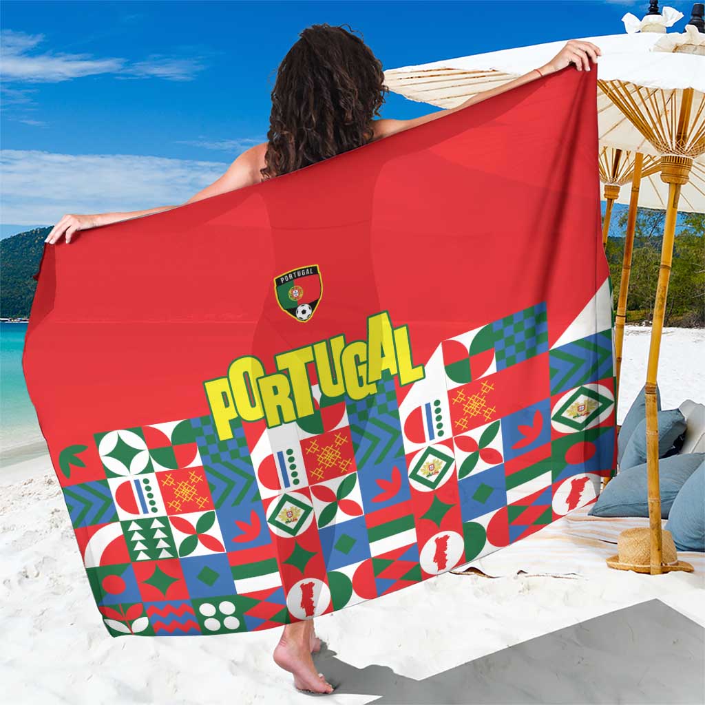 Portugal Football Sarong Patchwork National Flag Design - Wonder Print Shop