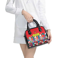 Portugal Football Shoulder Handbag Patchwork National Flag Design - Wonder Print Shop