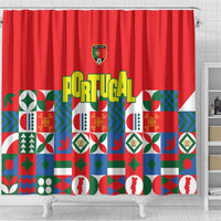 Portugal Football Shower Curtain Patchwork National Flag Design - Wonder Print Shop