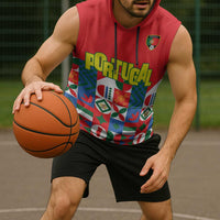 Portugal Football Sleeveless Hoodie Patchwork National Flag Design - Wonder Print Shop