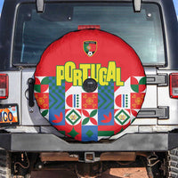 Portugal Football Spare Tire Cover Patchwork National Flag Design - Wonder Print Shop