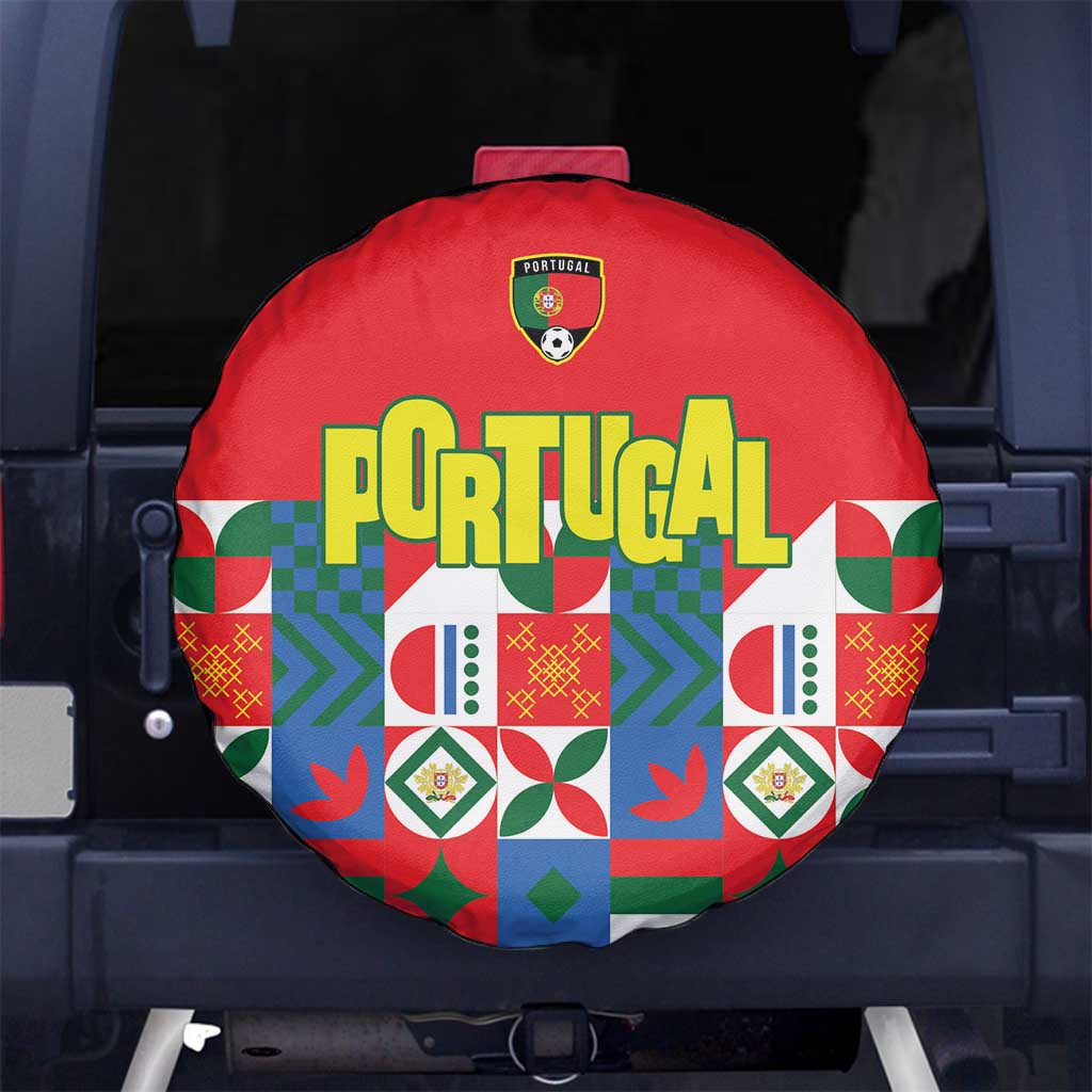 Portugal Football Spare Tire Cover Patchwork National Flag Design - Wonder Print Shop