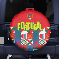 Portugal Football Spare Tire Cover Patchwork National Flag Design - Wonder Print Shop