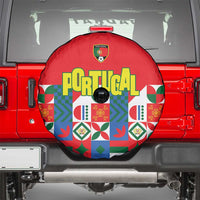Portugal Football Spare Tire Cover Patchwork National Flag Design - Wonder Print Shop
