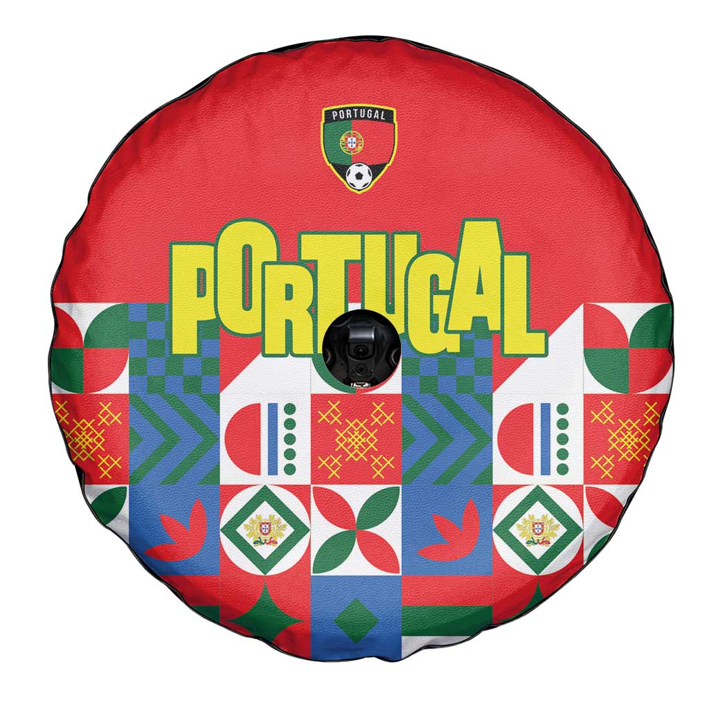Portugal Football Spare Tire Cover Patchwork National Flag Design - Wonder Print Shop