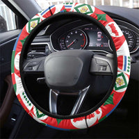 Portugal Football Steering Wheel Cover Patchwork National Flag Design - Wonder Print Shop