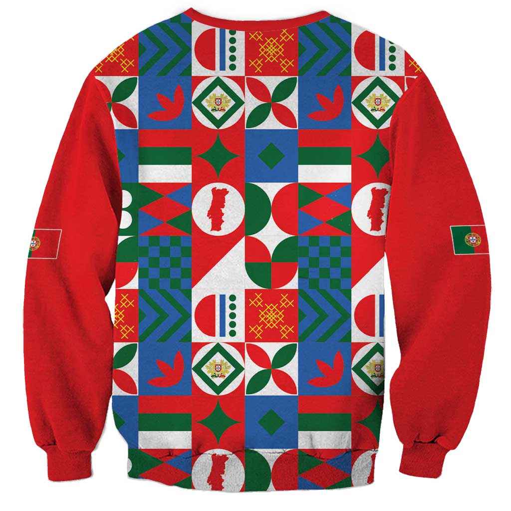 Portugal Football Sweatshirt Patchwork National Flag Design - Wonder Print Shop