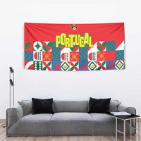 Portugal Football Tapestry Patchwork National Flag Design - Wonder Print Shop
