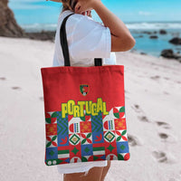 Portugal Football Tote Bag Patchwork National Flag Design - Wonder Print Shop