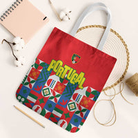 Portugal Football Tote Bag Patchwork National Flag Design - Wonder Print Shop