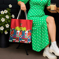 Portugal Football Tote Bag Patchwork National Flag Design - Wonder Print Shop