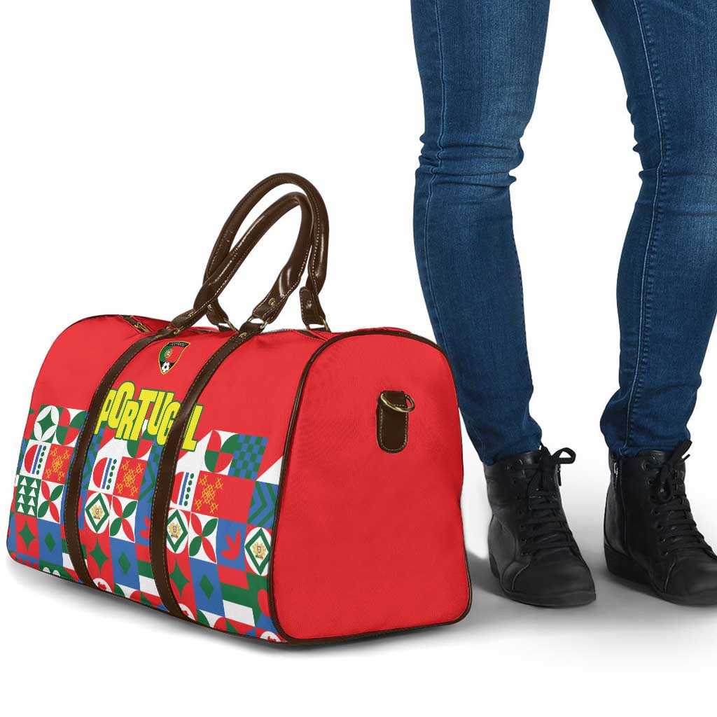 Portugal Football Travel Bag Patchwork National Flag Design - Wonder Print Shop