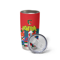 Portugal Football Tumbler Cup Patchwork National Flag Design - Wonder Print Shop