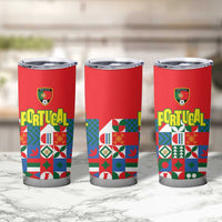 Portugal Football Tumbler Cup Patchwork National Flag Design - Wonder Print Shop