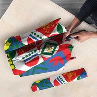 Portugal Football Umbrella Patchwork National Flag Design - Wonder Print Shop