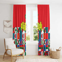 Portugal Football Window Curtain Patchwork National Flag Design - Wonder Print Shop