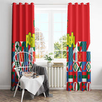 Portugal Football Window Curtain Patchwork National Flag Design - Wonder Print Shop