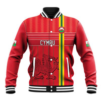 Custom World Football 2026 Wales Baseball Jacket Cymru Together Stronger - Wonder Print Shop