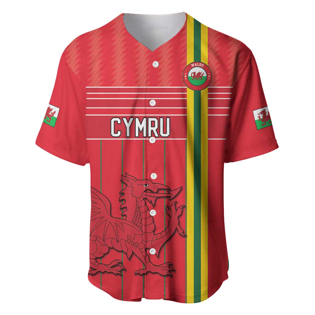 Custom World Football 2026 Wales Baseball Jersey Cymru Together Stronger - Wonder Print Shop