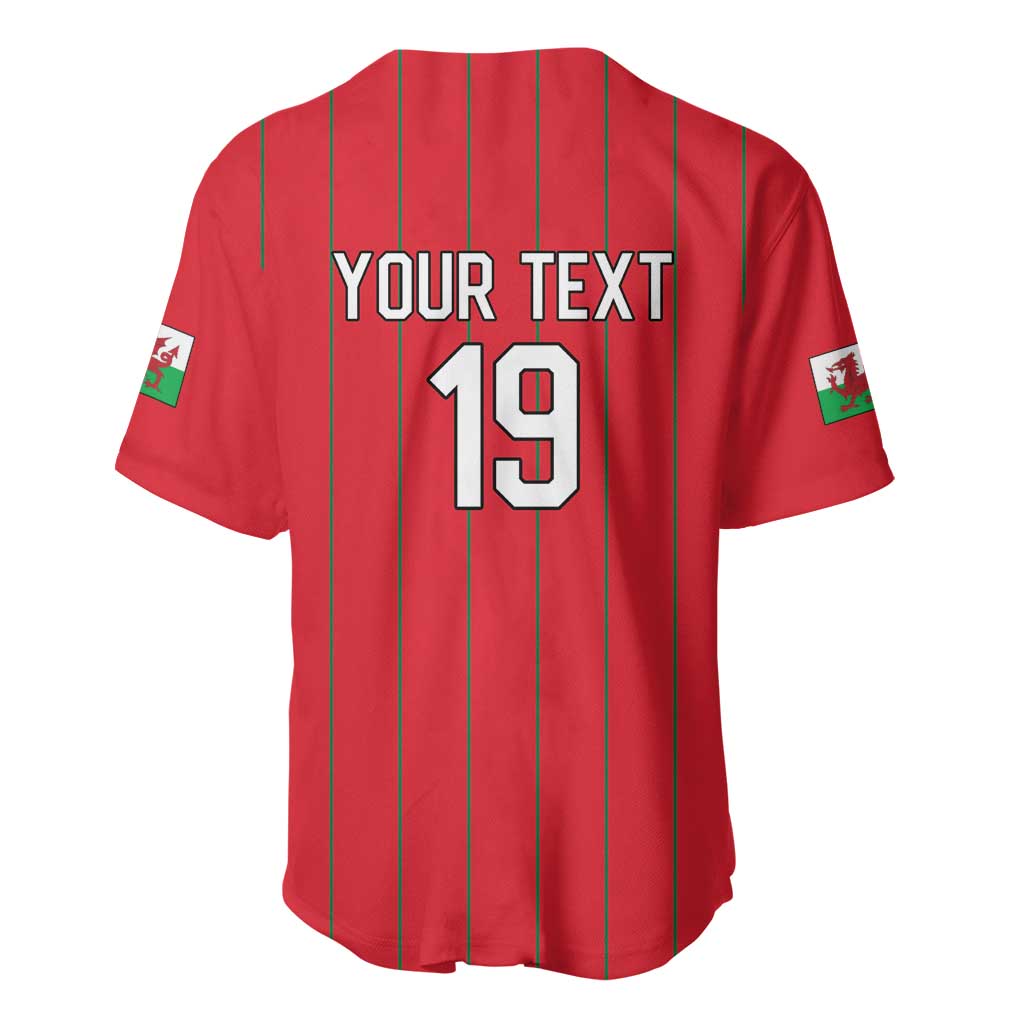 Custom World Football 2026 Wales Baseball Jersey Cymru Together Stronger - Wonder Print Shop