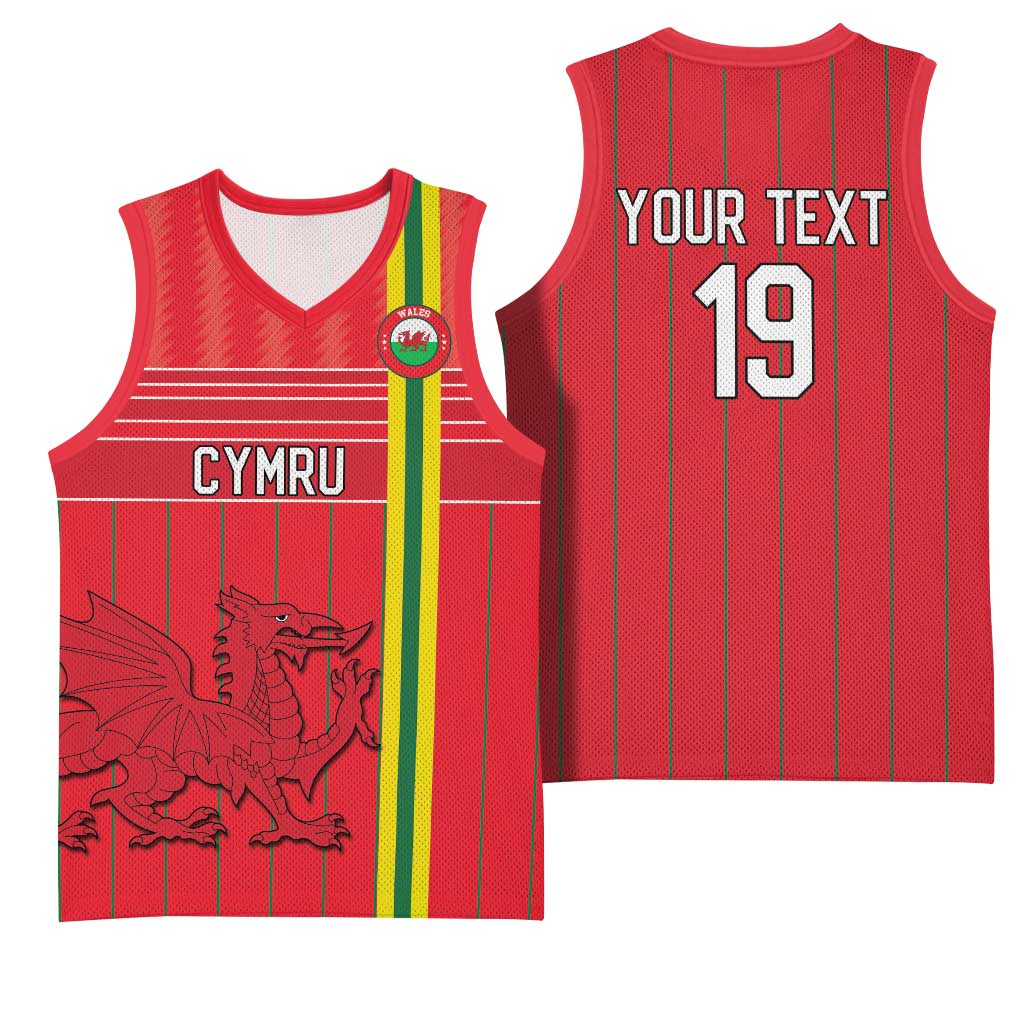 Custom World Football 2026 Wales Basketball Jersey Cymru Together Stronger - Wonder Print Shop