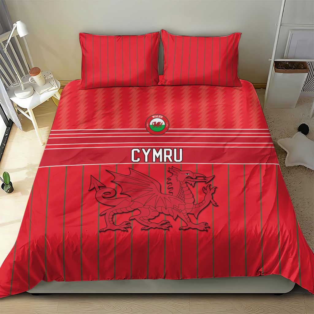 World Football 2026 Wales Bedding Set Cymru Together Stronger - Wonder Print Shop