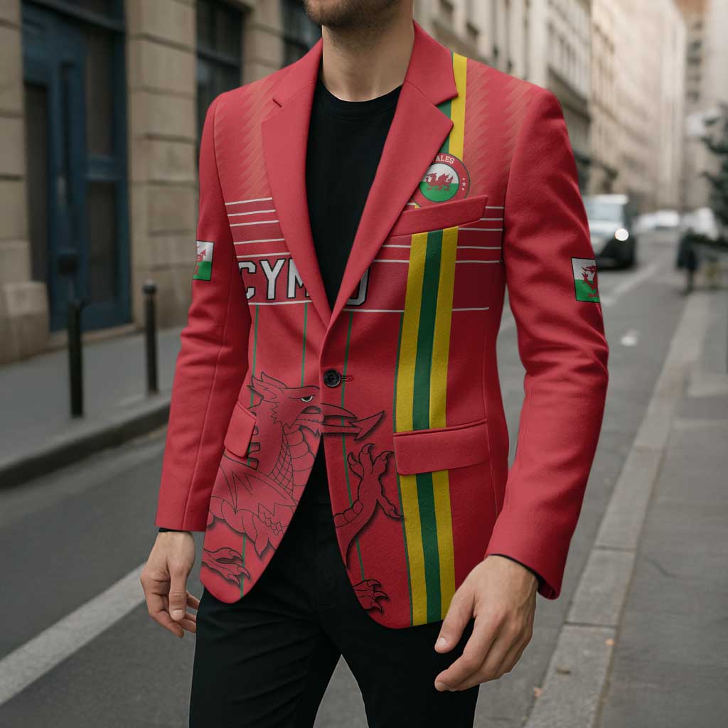 Custom World Football 2026 Wales Blazer Cymru Together Stronger - Wonder Print Shop