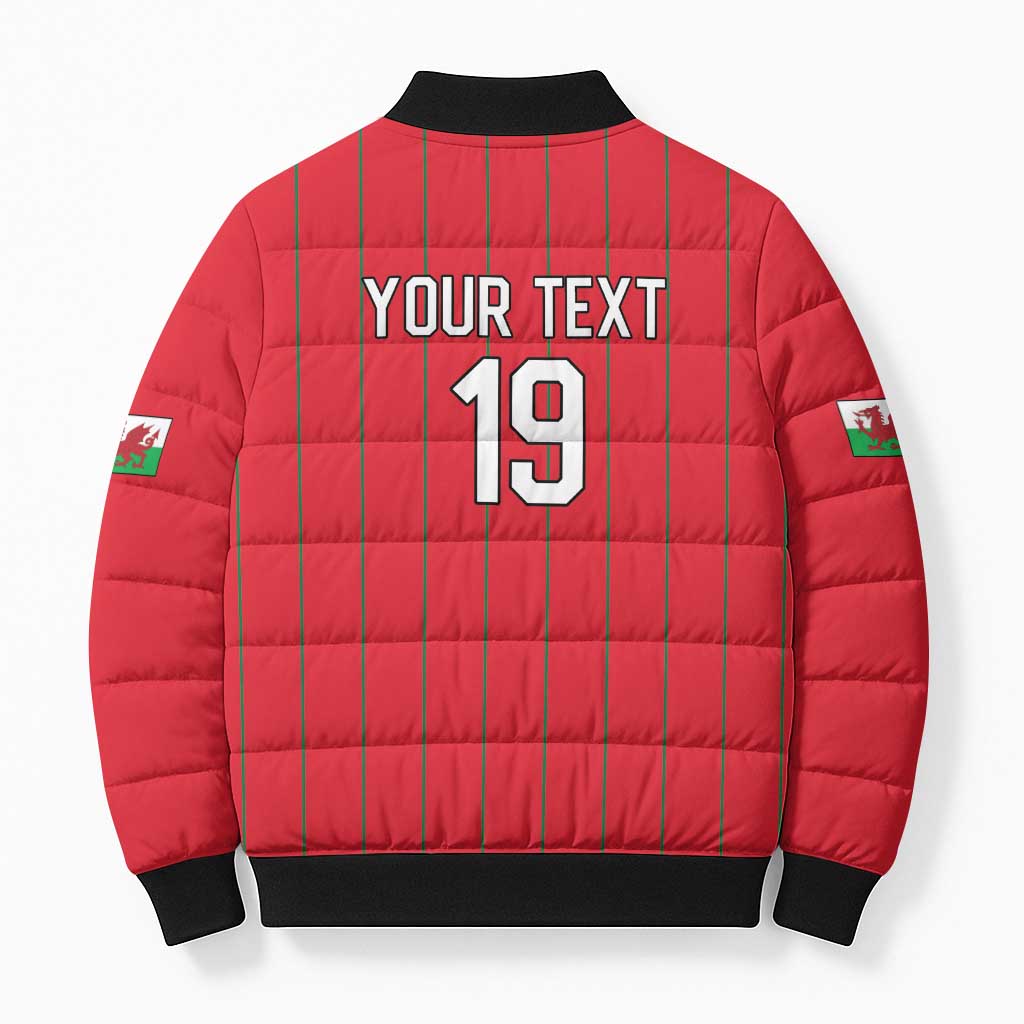 Custom World Football 2026 Wales Bomber Puffer Jacket Cymru Together Stronger - Wonder Print Shop