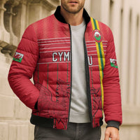 Custom World Football 2026 Wales Bomber Puffer Jacket Cymru Together Stronger - Wonder Print Shop