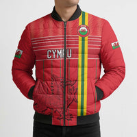 Custom World Football 2026 Wales Bomber Puffer Jacket Cymru Together Stronger - Wonder Print Shop