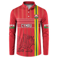 Custom World Football 2026 Wales Button Sweatshirt Cymru Together Stronger - Wonder Print Shop
