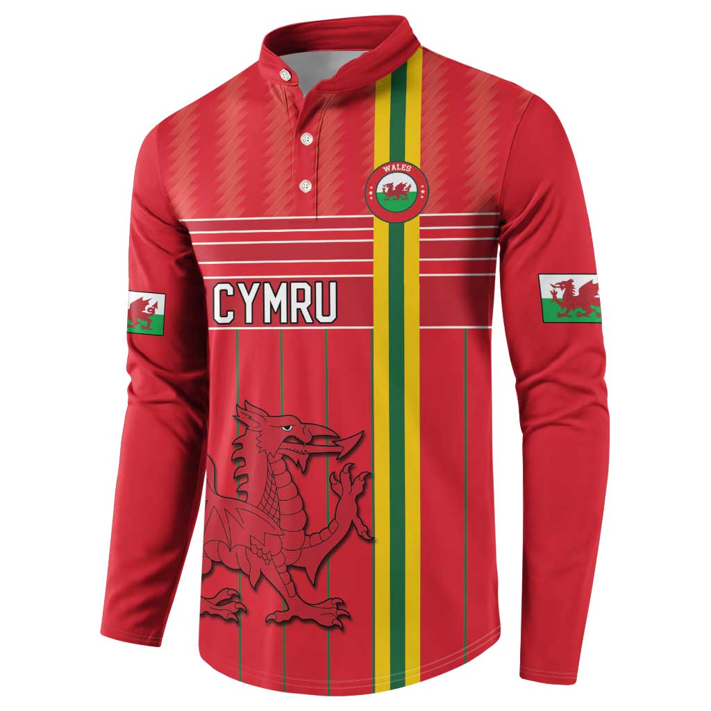 Custom World Football 2026 Wales Button Sweatshirt Cymru Together Stronger - Wonder Print Shop