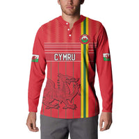 Custom World Football 2026 Wales Button Sweatshirt Cymru Together Stronger - Wonder Print Shop