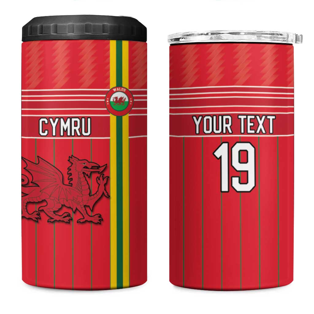 Custom World Football 2026 Wales 4 in 1 Can Cooler Tumbler Cymru Together Stronger - Wonder Print Shop
