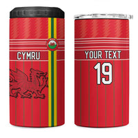 Custom World Football 2026 Wales 4 in 1 Can Cooler Tumbler Cymru Together Stronger - Wonder Print Shop