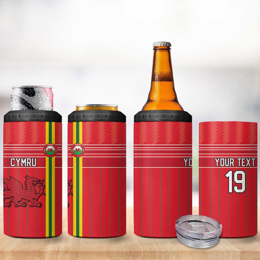 Custom World Football 2026 Wales 4 in 1 Can Cooler Tumbler Cymru Together Stronger - Wonder Print Shop