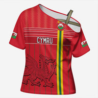 Custom World Football 2026 Wales Cross Shoulder Shirt Cymru Together Stronger - Wonder Print Shop