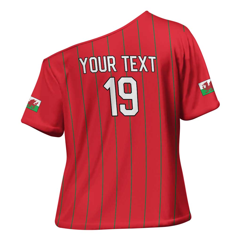 Custom World Football 2026 Wales Cross Shoulder Shirt Cymru Together Stronger - Wonder Print Shop