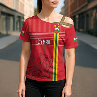 Custom World Football 2026 Wales Cross Shoulder Shirt Cymru Together Stronger - Wonder Print Shop