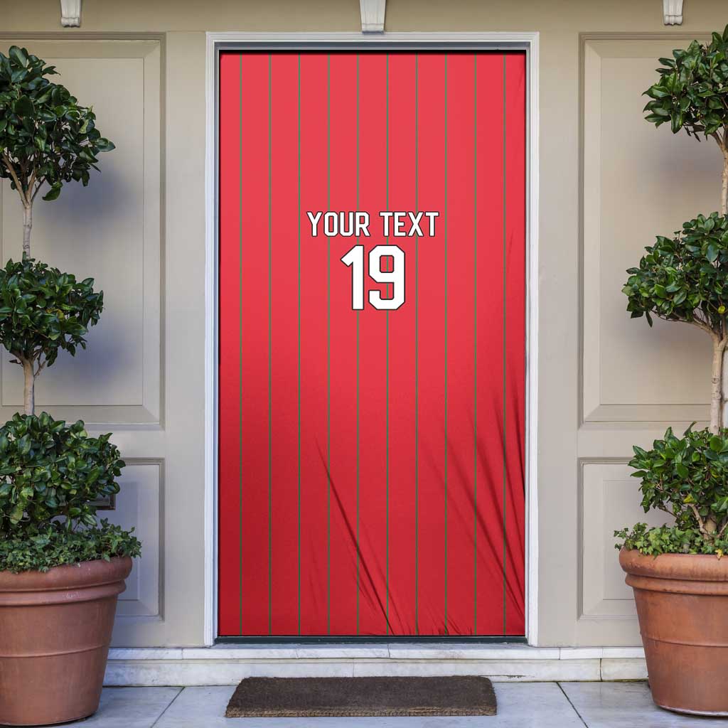 Custom World Football 2026 Wales Door Cover Cymru Together Stronger - Wonder Print Shop