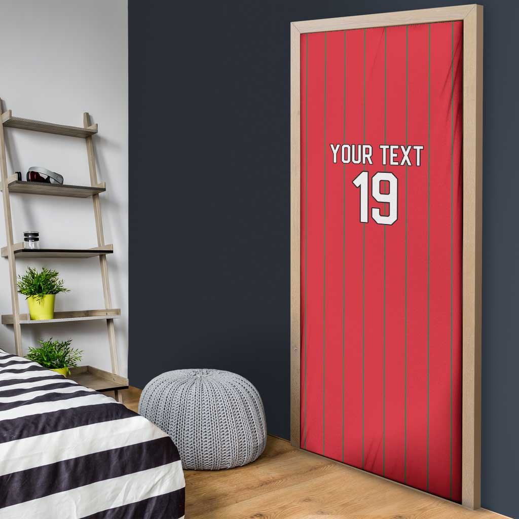 Custom World Football 2026 Wales Door Cover Cymru Together Stronger - Wonder Print Shop