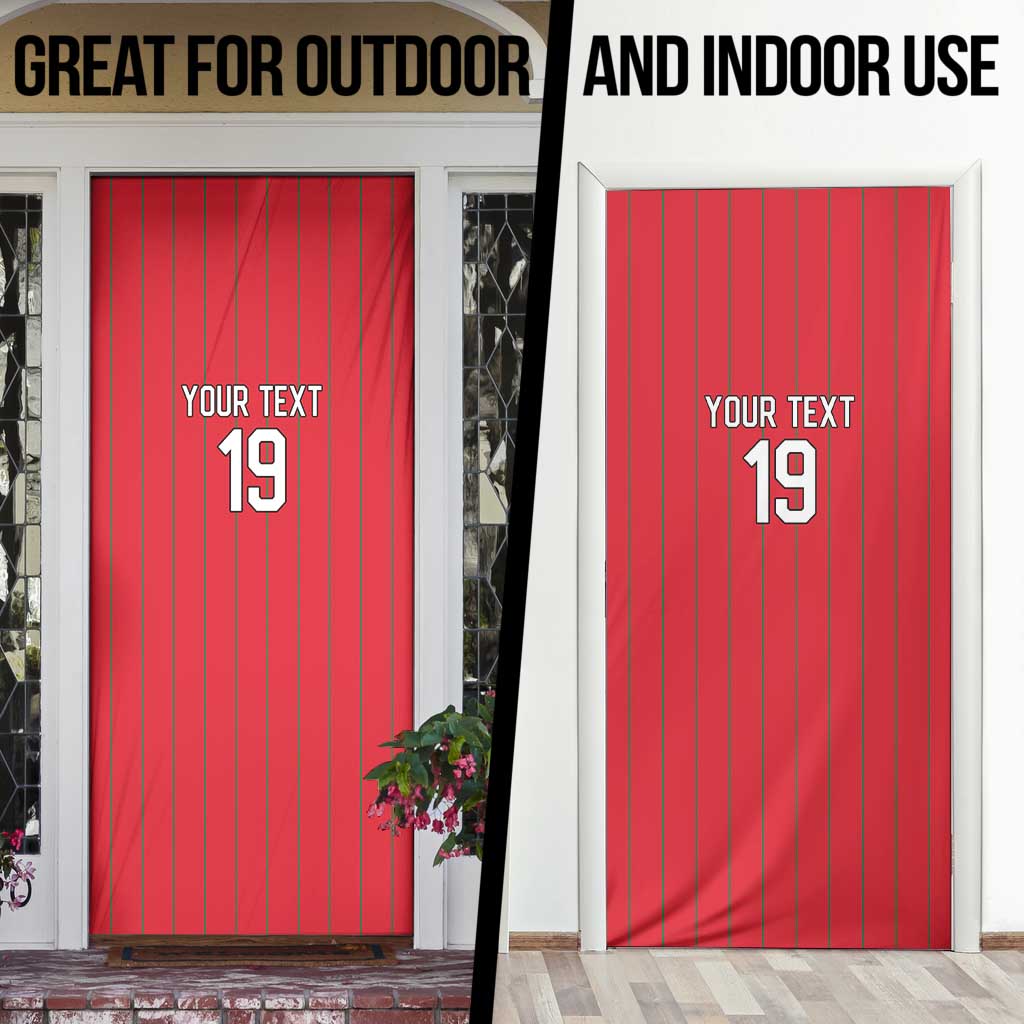 Custom World Football 2026 Wales Door Cover Cymru Together Stronger - Wonder Print Shop